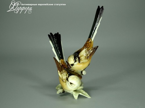 Купить фарфоровые статуэтки Hutschenreuther, Длиннохвостые синицы, Германия